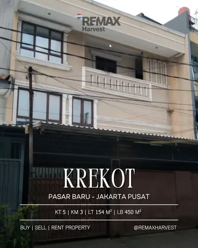 Rumah Tinggal 3 Lantai Krekot - Pasar Baru