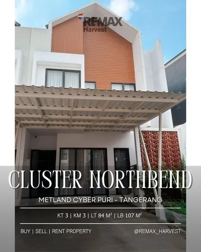 Rumah Cluster Northbend Metland Cyber Puri
